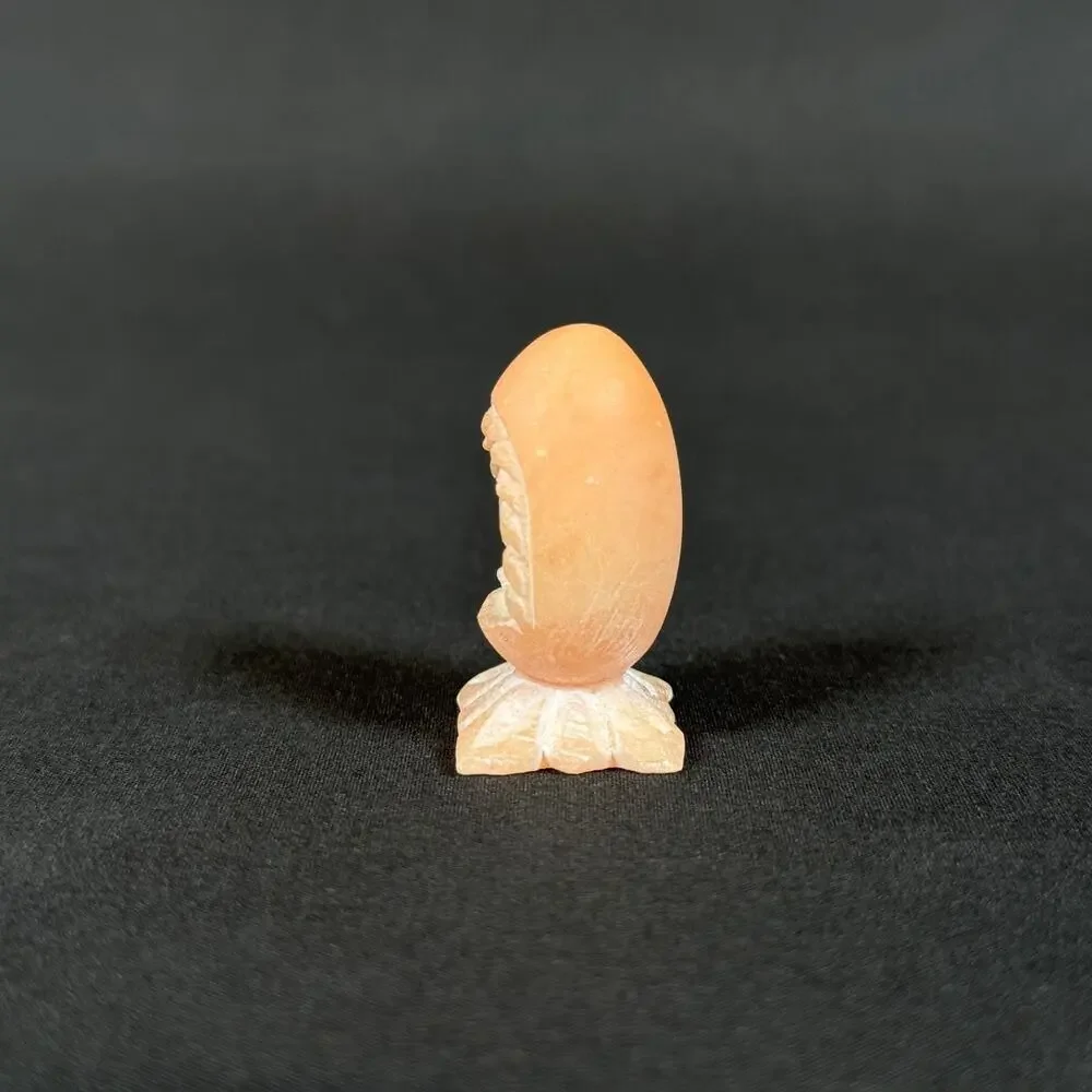 Miniature Carved Stone Egg with Nativity Inside 1.5